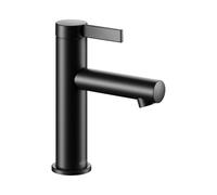 KEUCO IXMO Pure Mezclador monomando de lavabo 100, sin juego de desagüe, 110mm de proyección, 59502371100, Color: Negro Mate