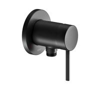 KEUCO IXMO Soft Mezclador monomando de ducha con conexión para flexo, roseta redonda, 59552370201, Color: Negro Mate