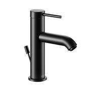 KEUCO IXMO Soft Mezclador monomando de lavabo 100, con juego de desagüe, proyección 114mm, 59502372000, Color: Negro Mate