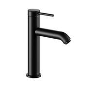 KEUCO IXMO Soft Mezclador monomando de lavabo 130, sin juego de desagüe, proyección 129mm, 59501372101, Color: Negro Mate