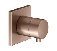 KEUCO IXMO válvula desviadora empotrada para 2 consumidores con maneta confort, sin cierre, roseta cuadrada, 59556291002, Color: rojo oro cepillado