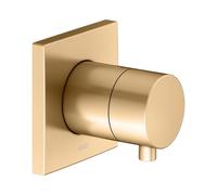 KEUCO IXMO válvula desviadora empotrada para 2 consumidores con maneta confort, sin cierre, roseta cuadrada, 59556251002, Color: latón cepillado