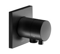 KEUCO IXMO válvula desviadora UP 3 consumidores, conexión de manguera con maneta confort, sin cierre, roseta cuadrada, 59548371102, Color: Negro Mate