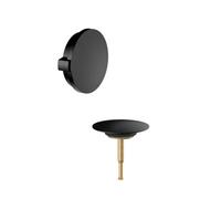 Keuco - Juego superior para conjunto de desagüe y rebosadero de bañera con llenado, negro mate 59930370075