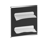 KEUCO PLAN Integral Modul Lavabo 2, dispensador de toallas de papel, abatible a la derecha, 44985013702, Color: cromado / negro mate