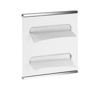 KEUCO PLAN Integral Modul Lavabo 2, dispensador de toallitas de papel, tope izquierdo, 44985015101, Color: cromado / blanco mate