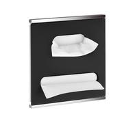KEUCO PLAN Integral Modul Lavabo 3, dispensador de toallas de papel, abatible a la derecha, 44977013702, Color: cromado / negro mate