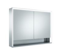 KEUCO Royal Lumos armario con espejo 2 puertas, puerta corta, estante abierto, 1000mm, 14304171301, Versión: sin control Dalí