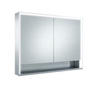 KEUCO Royal Lumos armario con espejo 2 puertas, puerta corta, estante abierto, 1050mm, 14328171301, Versión: sin control Dalí