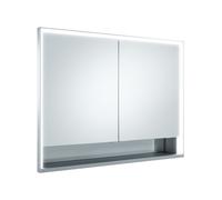 KEUCO Royal Lumos armario con espejo de pared 2 puertas, puerta corta, con espejo calefactor, 1000mm, 14334171304, Versión: sin control Dalí