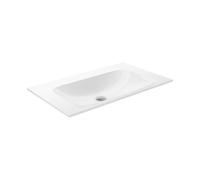 KEUCO X-LINE lavabo empotrado de cerámica, 805x17x494mm, sin agujero para grifo, blanco, 33160318000