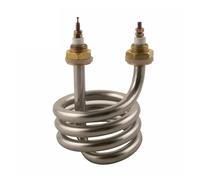 KEUQIXMR Calentador de inmersión de acero inoxidable en espiral, Elemento calentador de agua destilada con cabezal de cobre, altura del tubo de 80mm, 220V, 380V, 2500W, 3000W, 4500W(380V,3000W)