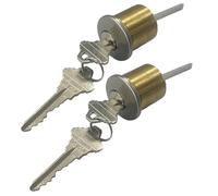 Key4less - Cilindro de llanta cromado satinado, reemplazo de barra de pánico para dispositivo de salida, Detex Von Duprin Sargent, paquete de 2