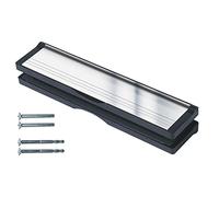 Keypak Buzón de Puerta de 30,6 cm, se Adapta a Puertas de 40 a 80 mm, Solapa antipresión, burlete Interno, buzón Ajustable para Puertas de Madera compuesta de UPVC (Negro/Aluminio anodizado Satinado)