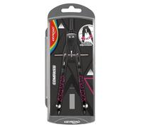 KEYROAD Compás de metal Compás Estuche de compás / 1 pieza/Multicolor/Compás escolar Lápiz de compás/ideal para la escuela/Compás de ajuste rápido