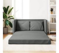 Keyroto 2 plazas sofá cama 2 en 1 sofá cama 2 plazas sofá cama medio cuadrado sofá cama convertible en la cama -tela gris oscuro