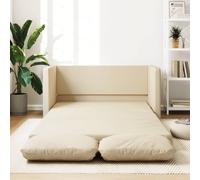 Keyroto Sofá cama 2 plazas sofá cama 2 en 1 sofá sofá cama 2 plazas sofá cama cuadrado convertible en cama -tejido crema