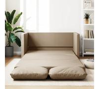 Keyroto Sofá cama de 2 plazas, sofá cama de suelo 2 en 1, sofá de 2 plazas, sofá cama de una plaza y media, sofá convertible en cama - Cappuccino-piel sintética