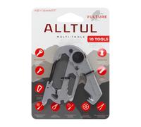 KeySmart AllTul Vulture - Llavero multiherramienta 10 en 1 con abrebotellas, llave inglesa, mosquetón, cabeza Phillips, cortaalambres, cabeza plana, radios, cortador, regla y orificio para llavero