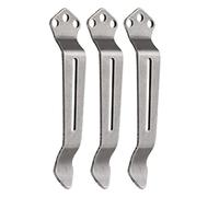 KeyUnity KA23 Clip de bolsillo de transporte profundo, reemplazo de clip de bolsillo de 3 orificios para cuchillo y multiherramienta, acero inoxidable, paquete de 3