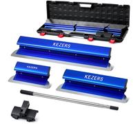 KEZERS Espátula Emplastecer, 30 cm, 55 cm & 80 cm Juego de espátulas para superficies con mango ergonómico, barra telescópica para enyesar paredes y techos