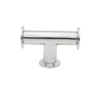 KF Vacío Igual En T KF16 KF25 KF40 KF50 304 Tubo De Montaje Tubería Junta Brida Triple Abrazadera Acero Inoxidable(KF50)