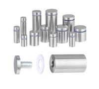 KFGISD, 4/6/10 piezas de sujetadores de vidrio de acero inoxidable acrílico,Tornillos para soportes de cristal(25x40mm 4pcs)