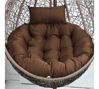 KFGISD, Cojín Antideslizante for Silla Tipo Huevo con Almohada for Muebles de Patio, Interior y Exterior, reclinable, Color Rojo,Cojines para hamacas(Brown,110CM)