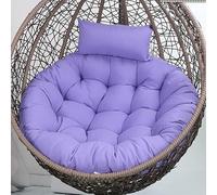 KFGISD, Cojín Antideslizante for Silla Tipo Huevo con Almohada for Muebles de Patio, Interior y Exterior, reclinable, Color Rojo,Cojines para hamacas(Light Purple,110CM)