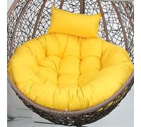 KFGISD, Cojín Antideslizante for Silla Tipo Huevo con Almohada for Muebles de Patio, Interior y Exterior, reclinable, Color Rojo,Cojines para hamacas(Bright Yellow,110CM)