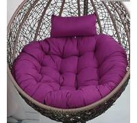 KFGISD, Cojín Antideslizante for Silla Tipo Huevo con Almohada for Muebles de Patio, Interior y Exterior, reclinable, Color Rojo,Cojines para hamacas(Purple,120CM)
