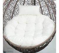 KFGISD, Cojín Antideslizante for Silla Tipo Huevo con Almohada for Muebles de Patio, Interior y Exterior, reclinable, Color Rojo,Cojines para hamacas(Offwhite,120CM)