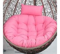 KFGISD, Cojín Antideslizante for Silla Tipo Huevo con Almohada for Muebles de Patio, Interior y Exterior, reclinable, Color Rojo,Cojines para hamacas(Pink,120CM)