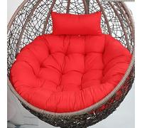 KFGISD, Cojín Antideslizante for Silla Tipo Huevo con Almohada for Muebles de Patio, Interior y Exterior, reclinable, Color Rojo,Cojines para hamacas(Red,110CM)