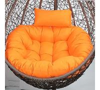 KFGISD, Cojín Antideslizante for Silla Tipo Huevo con Almohada for Muebles de Patio, Interior y Exterior, reclinable, Color Rojo,Cojines para hamacas(Orange,120CM)