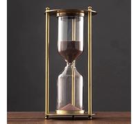 KFGISD, Vidrio de borosilicato, Grifo de Arena de 30/60 Minutos, decoración for el hogar, Lujo y Simplicidad. ，Reloj de Arena(White,30 Minutes (7 * 18cm))