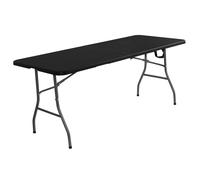 KG KITGARDEN - Mesa Plegable Portátil Multifuncional, 180x74x74cm, Negro