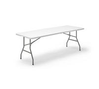 KG KITGARDEN - Mesa Plegable Portátil Multifuncional, 200x74x74cm, Blanco