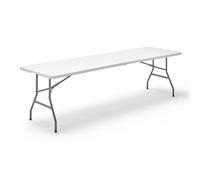 KG KITGARDEN - Mesa Plegable Portátil Multifuncional, 240x74x74cm, Blanco