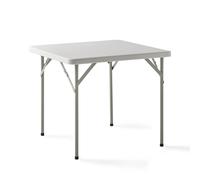 KG KITGARDEN - Mesa Plegable Portátil Multifuncional, 84x84x74cm, Blanco