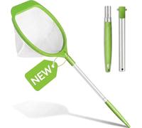 KGC Recogedor de Piscina con Mango Ajustable 69 cm - Malla Ultrafina para Piscinas, estanques, para jacuzzis, Jardines, para Bestway Piscinas, Piscinas Infantiles y spas - Verde