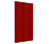 KGFHERENB Protección visual para balcón, color rojo, 120 x 240 cm, tela Oxford, resistente a la intemperie, con cuerda y juego de esquinas, protección contra el viento y privacidad para barandillas de