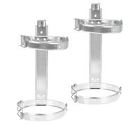 KHBUAB 2 Piezas Soporte para Extintor de Pared Soporte Metálico para Extintor de Incendios Hierro Plata Montaje en Pared Antirrobo