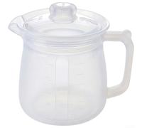 KHIronHive Cafetera de silicona con marcas de medición duales, jarra de leche resistente al calor para preparar, jarra térmica inastillable de -40 °C a 230 °C para viajes y uso diario (transparente)