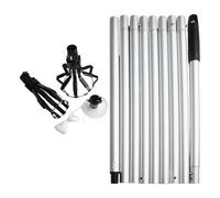 KHIronHive Cambiador de bombillas para techos altos, kit de poste de extensión telescópico de aluminio, varilla ajustable con ventosa y jaulas de dedos, herramienta segura para quitar lámparas