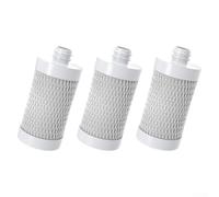 KHIronHive Filtro de agua para grifo con cartuchos de prefiltro de algodón PP, boquilla aireadora de plástico fácil de instalar, elimina impurezas, blanco transparente, 13 x 9,5 cm para fregadero de