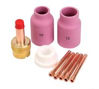 KHIronHive Kit de lentes de gas de antorcha de soldadura TIG para WP-17/18/26, juego de pinzas y tazas de 3/32 pulgadas, accesorios de latón de cobre para soldadura de argón en aluminio de acero