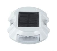 KHIronHive Luces solares para caminos, marcadores de seguridad para exteriores, antorcha de jardín LED, construcción de aluminio, resistente a la intemperie, funciona con energía solar para calzadas