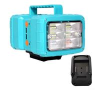 KHIronHive Luz de trabajo LED con doble modo reflector y foco, lámpara de taller recargable portátil con puerto de carga USB para obra de construcción, para BL1830 BL1840 (para BL1830)