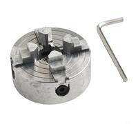 KHIronHive Mandril de torno de cuatro mordazas Z011A para metal para tornos Mini, montaje trasero roscado de 1,8-56 mm/12-65 mm, mandíbulas reversibles para sujeción interna de 2-35 mm y externa de 14